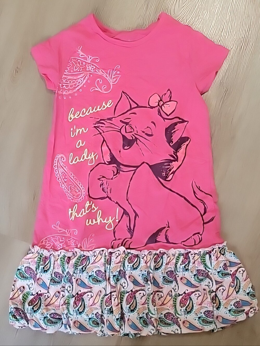 Disney Parks Exclusive Marie The Aristocats Pink Ruffle Dress Sz XL youth Whimsy